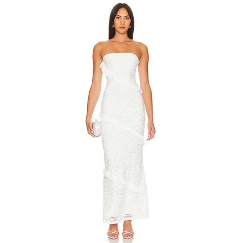 MORE TO COME Xandra Maxi Dress in Ivory